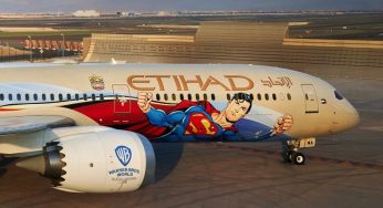 Superman Soars with Etihad Airways’ Warner Bros. World-Themed Aircraft