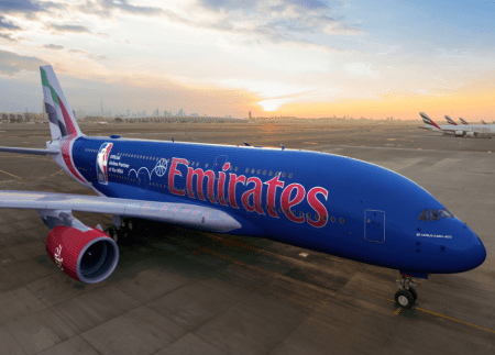 Emirates Unveils Bold NBA-Themed Livery Ahead of Emirates NBA Cup