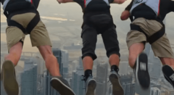 Sheikh Hamdan Shares Thrilling Base Jump Video from Burj Khalifa