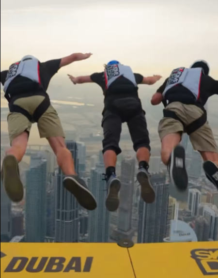 Sheikh Hamdan Shares Thrilling Base Jump Video from Burj Khalifa