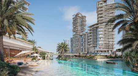 Dubai’s First Beach Club Near Burj Khalifa to Open on Island in Marasi Bay