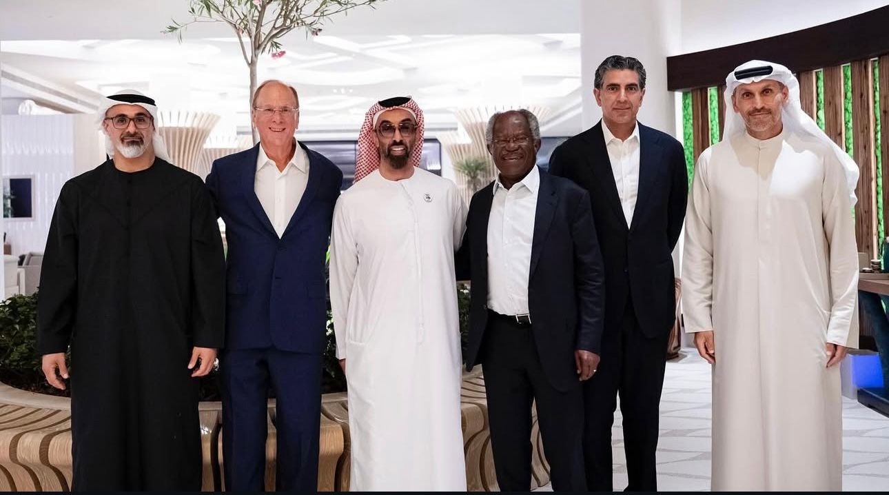 His Highness Shiekh Khaled bin Mohammed bin Zayed Al Nahyan meets Blackrock Larry Fink.