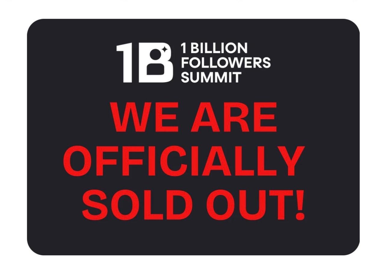 Dubai’s 1 Billion Followers Summit 2026 Is Now Fully Sold Out