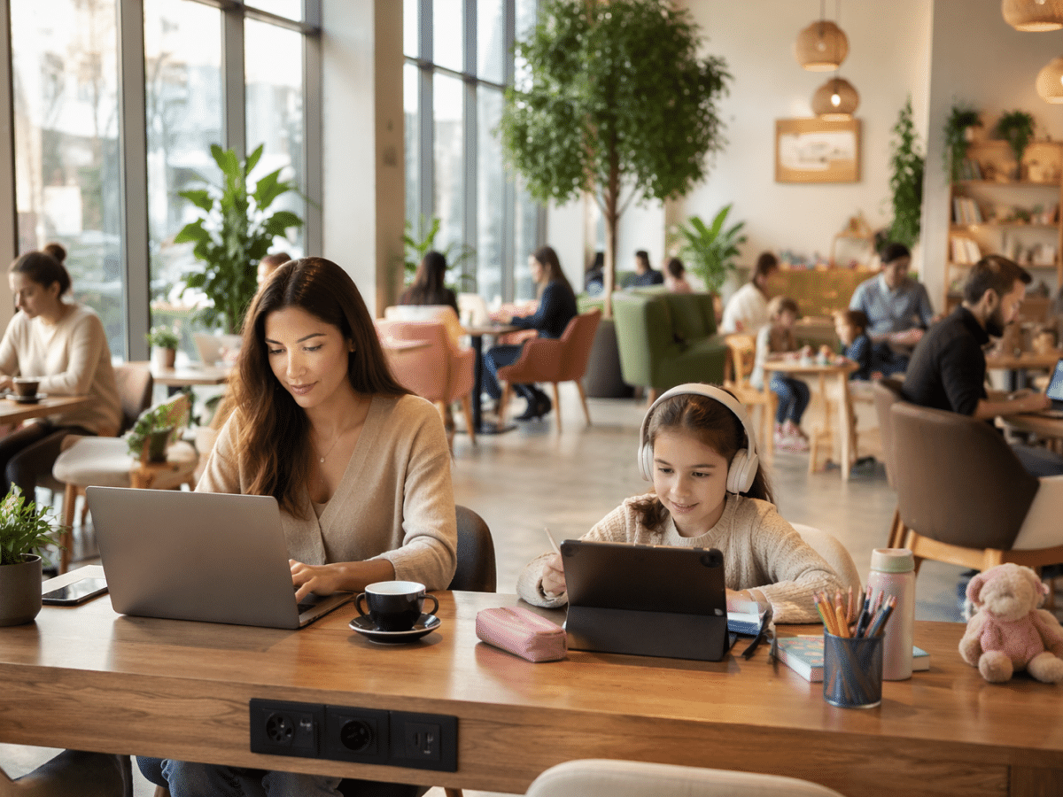 Work Friendly Café For Parents And Kids